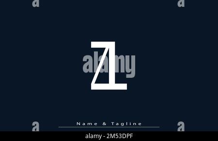 Lettres de l'alphabet initiales Monogram logo ZL , LZ Illustration de Vecteur