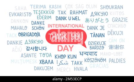 Journée internationale de remerciement. 11 janvier. Illustration vectorielle. Affiche des fêtes Illustration de Vecteur