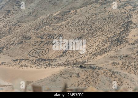 Site archéologique de la civilisation Caral au Pérou, dans la vallée de la Supe, déclaré site du patrimoine culturel de l'humanité par l'UNESCO Banque D'Images