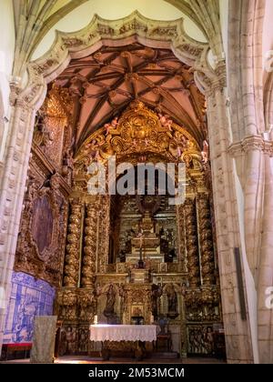 Haut autel de l'église Santa Maria Madalena, Olivenza Banque D'Images