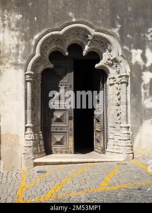 Igreja de Nossa Senhora da Assunção porte latérale, Elvas Banque D'Images