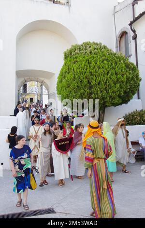 Guardia Sanframondi (BN) Campania - tous les sept ans, les rites eptenniaux traditionnels de Penance ont lieu en l'honneur de la Vierge Marie Banque D'Images