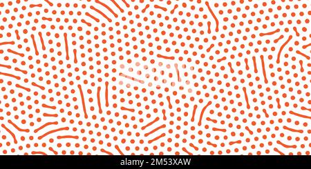 Motif vectoriel organique abstrait sans couture simple fond noir et blanc plat Illustration de Vecteur