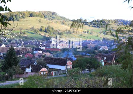 Biertan, l'un des plus importants villages saxons avec des églises fortifiées en Transylvanie, site classé au patrimoine mondial de l'UNESCO, en Roumanie Banque D'Images