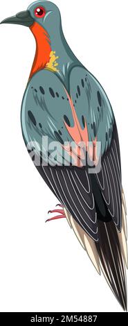 Illustration d'un vecteur animal éteint de pigeon de passager Illustration de Vecteur