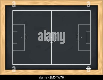 Terrain de football sur tableau noir, illustration Vector eps10 Illustration de Vecteur