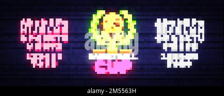 Basket-ball Tourament Night Neon logo Vector. Affiche au néon pour la coupe de basket-ball, modèle de design, design moderne, panneau de signalisation au néon sportif, adver lumineux de nuit Illustration de Vecteur