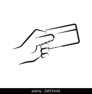 icône de carte sans contact sur fond blanc Illustration de Vecteur