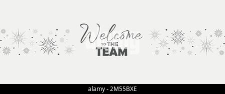bienvenue à l'équipe sur fond décoratif Illustration de Vecteur