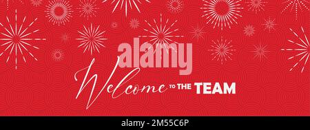 bienvenue dans le texte de l'équipe Illustration de Vecteur