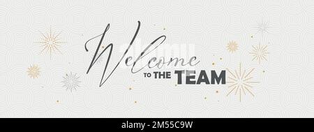 bienvenue dans l'équipe sur fond blanc Illustration de Vecteur