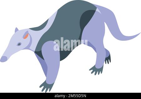 Australie anteater icône vecteur isométrique. Bébé géant. Enfant animal Illustration de Vecteur