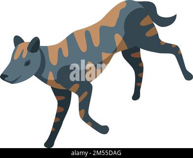 Icône de chien sauvage vecteur isométrique. Mammifère animal. Safari Illustration de Vecteur