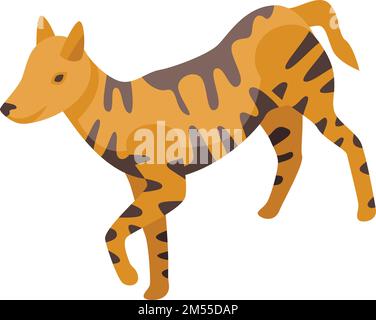 Vecteur isométrique de l'icône de chien de Dingo. Animal sauvage. Loup carnivore Illustration de Vecteur