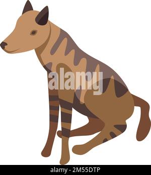 Nature icône de chien sauvage vecteur isométrique. Mammifère animal. Race carnivore Illustration de Vecteur