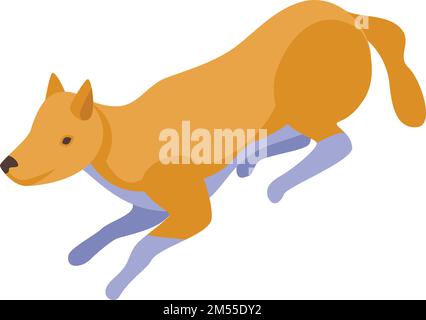 Icône de chien carnivore vecteur isométrique. Animal sauvage. Race canine Illustration de Vecteur