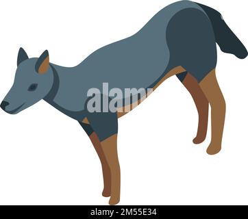 Wolf Wild Icon vecteur isométrique. Carnivore prédateur. Chien animal Illustration de Vecteur