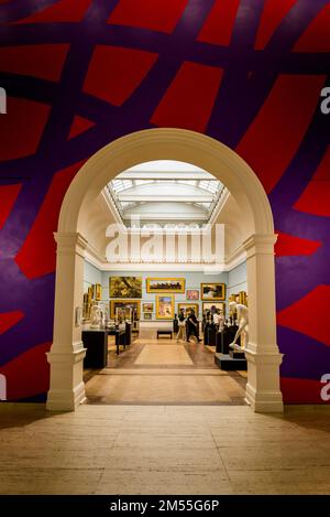 Sol LeWitt: Affinités et résonances, une étonnante peinture murale de 300 mètres carrés intitulée dessin de mur #955: doopy, la galerie d'art de New Sout Banque D'Images