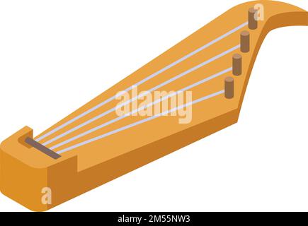 Icône Kantele vecteur isométrique. Instrument de musique. Kannel populaire Illustration de Vecteur