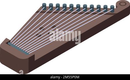 Folk kantele icône vecteur isométrique. Musique gusli. Guitare violon Illustration de Vecteur