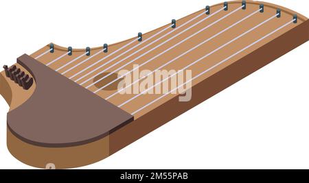 Kantele lute icône vecteur isométrique. Musique populaire. Guitare acoustique Illustration de Vecteur