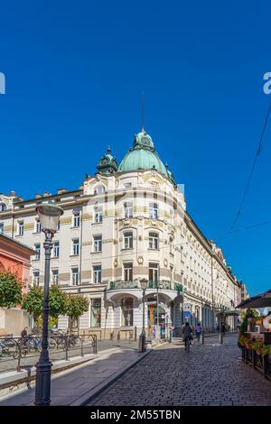 LJUBJANA, SLOVÉNIE - NOVEMBRE 05,2022 : magnifique bâtiment architectural Grand Hotel Union dans la capitale de la slovénie Banque D'Images