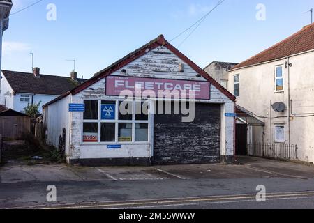 Garage Fleetcare, Bristol, Royaume-Uni (Dec22) Banque D'Images