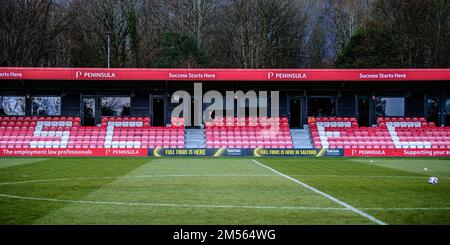 Salford, Royaume-Uni. 26th décembre 2022. Le Peninsula Stadium pendant le match Sky Bet League 2 entre Salford City et Barrow au Peninsula Stadium, Moor Lane, Salford, le lundi 26th décembre 2022. (Credit: Ian Charles | MI News) Credit: MI News & Sport /Alay Live News Banque D'Images