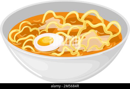 illustration vectorielle de dessin animé de noodles Illustration de Vecteur