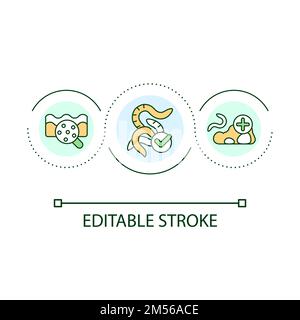 Icône de concept de boucle de vers de terre Illustration de Vecteur