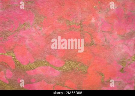 Arrière-plan et texture de papier momi marbré coloré fabriqué en Thaïlande à partir d'écorce de mûrier et de fibres de bambou Banque D'Images