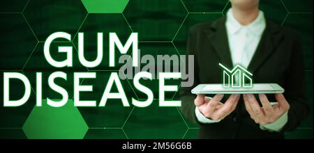 Texte montrant la maladie de Gum d'inspiration. Concept signifiant inflammation des tissus mous gingivite parodontite Banque D'Images