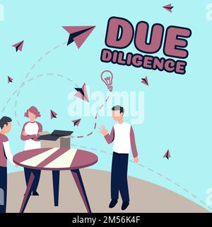 Affiche indiquant la diligence raisonnable. Internet concept éviter de nuire à d'autres biens d'affaires pour un accord Banque D'Images