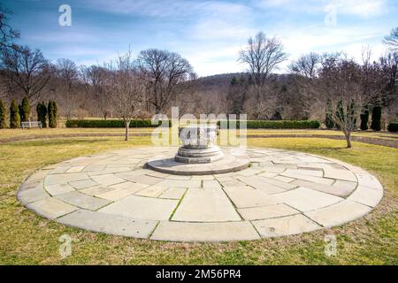 Ringwood, NJ - USA - 3 mars 2020 large paysage d'hiver vue sur le jardin officiel annuel du jardin botanique de l'État du New Jersey, partie de Ringwood Sta Banque D'Images