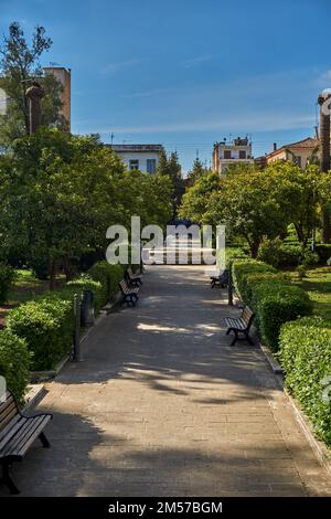 Vue extérieure du musée archéologique de Sparta situé dans la ville de Sparta, Laconia, Grèce. Il abrite des milliers de découvertes de l'ancienne Acropole o Banque D'Images