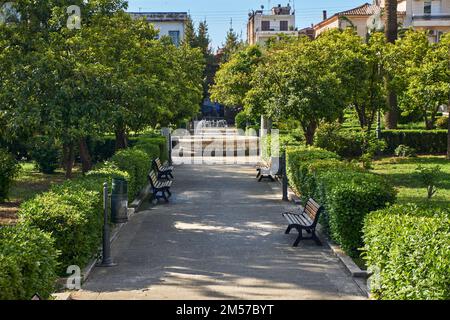 Vue extérieure du musée archéologique de Sparta situé dans la ville de Sparta, Laconia, Grèce. Il abrite des milliers de découvertes de l'ancienne Acropole o Banque D'Images
