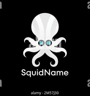 simple et unique squid ou octopus image graphique icône logo design abstrait concept vecteur stock. Peut être utilisé comme symbole relatif à l'animal ou au caractère Illustration de Vecteur