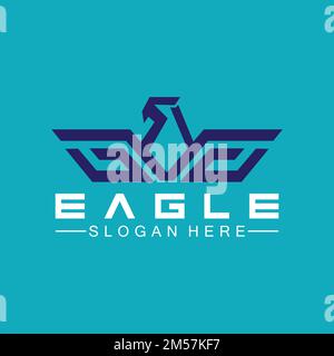 Motif vectoriel du logo Eagle, modèle de logo falcon, illustration de faucon Illustration de Vecteur