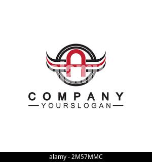 Lettre A illustration vectorielle du logo Wings Illustration de Vecteur