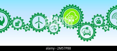 Réduire les émissions de CO2 pour arrêter le changement climatique Illustration de Vecteur