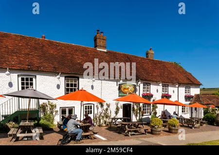 Angleterre, East Sussex, Eastbourne, East Dean Village, The Tiger Inn Pub *** Légende locale *** UK,United Kingdom,Great Britain,England,England,English, Banque D'Images