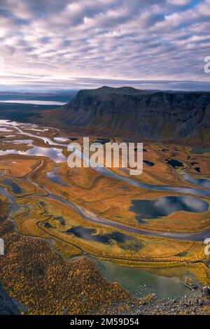 Parc national de Rapalien im Sarek à Schweden. Banque D'Images