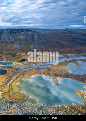 Parc national de Rapalien im Sarek à Schweden. Banque D'Images