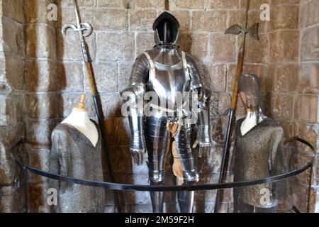 Armure du château de Bamburgh Banque D'Images