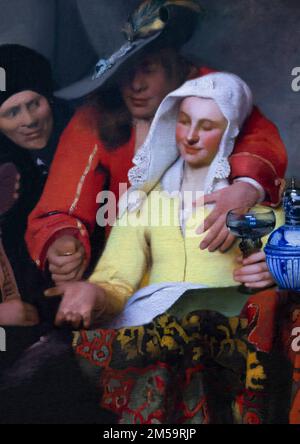 La Procuress, Johannes Vermeer, 1656, Gemaldegalerie Alte Meister, Dresde, Allemagne, Europe Banque D'Images