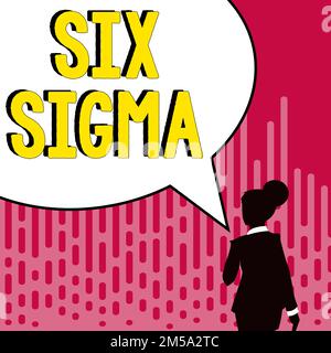 Inspiration montrant le signe six Sigma. Techniques de gestion des concepts métier pour améliorer les processus métier Banque D'Images