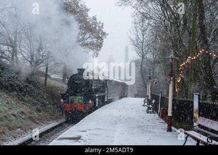 L'Elf express à Keighley et Worth Valley Railway. Banque D'Images