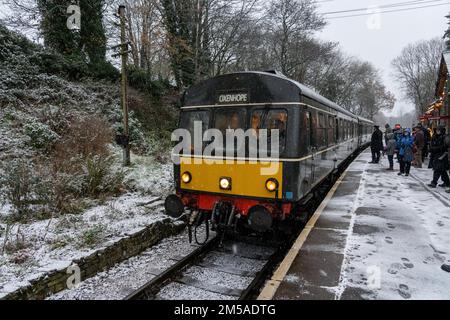 L'Elf express à Keighley et Worth Valley Railway. Banque D'Images