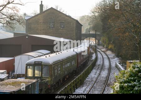 L'Elf express à Keighley et Worth Valley Railway. Banque D'Images