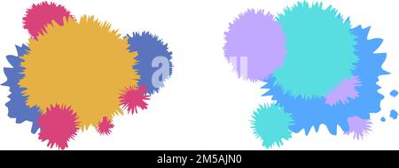 Des taches multicolores de la peinture. Arrière-plan vectoriel abstrait pour le texte, les modèles de couleurs. Illustration de Vecteur